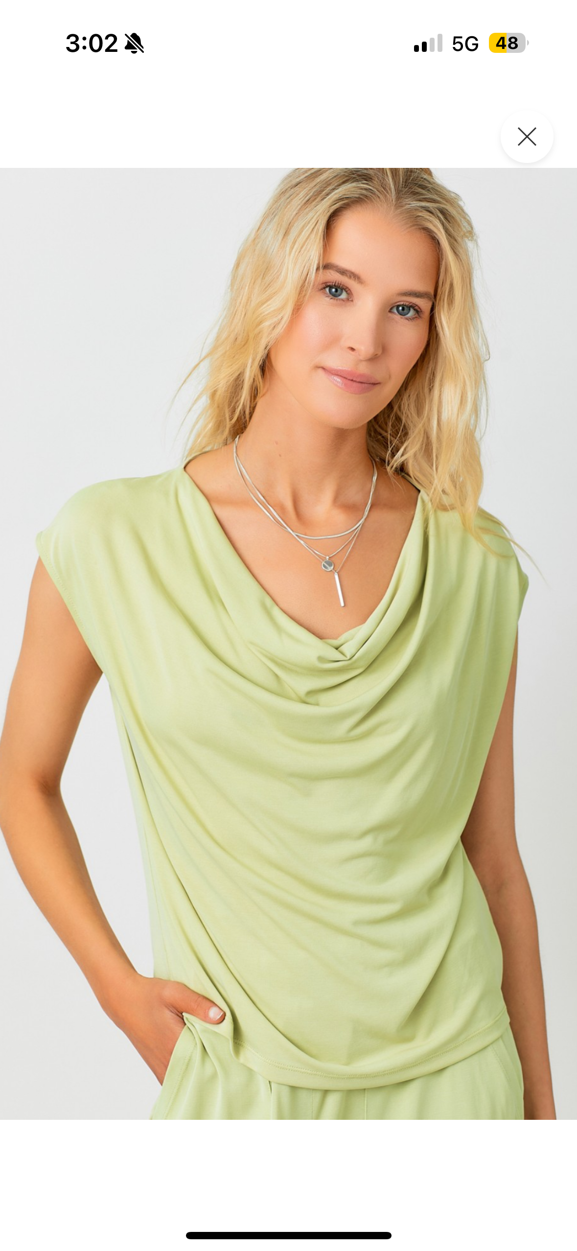 Cowl Neck Sleeveless Top (two colors)