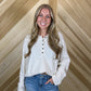 Relaxed Henley Pullover Sweater