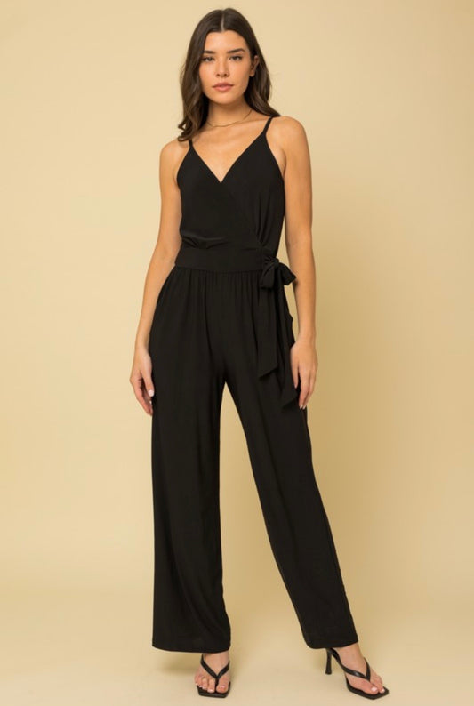 Spaghetti Strap Side Tie Jumpsuit