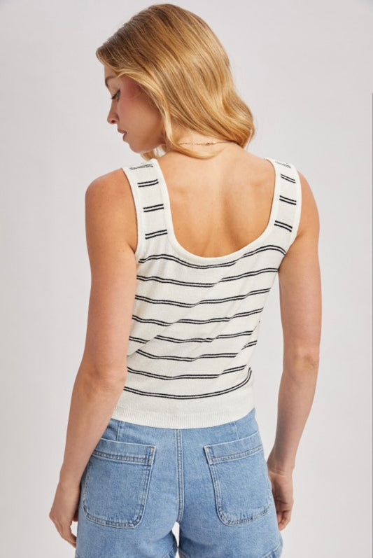 Striped Knit Tank Top