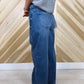 Dark Wash Barrel Jeans