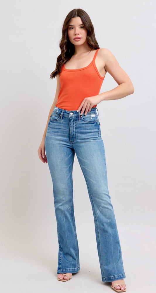 Judy Blue Tummy Control Split Bottom