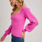 Sweetheart Neck Sweater