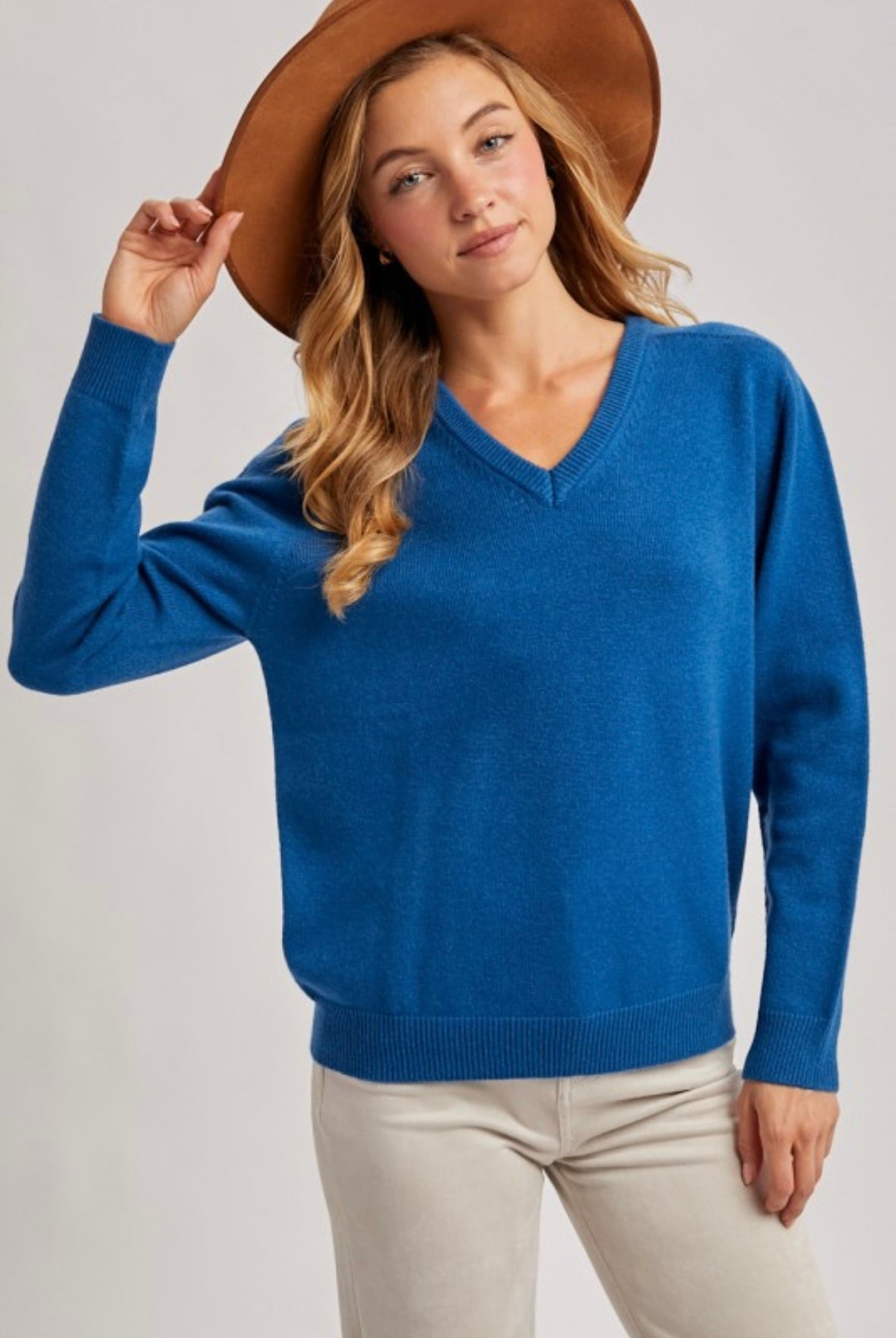 V-Neck Knit Sweater