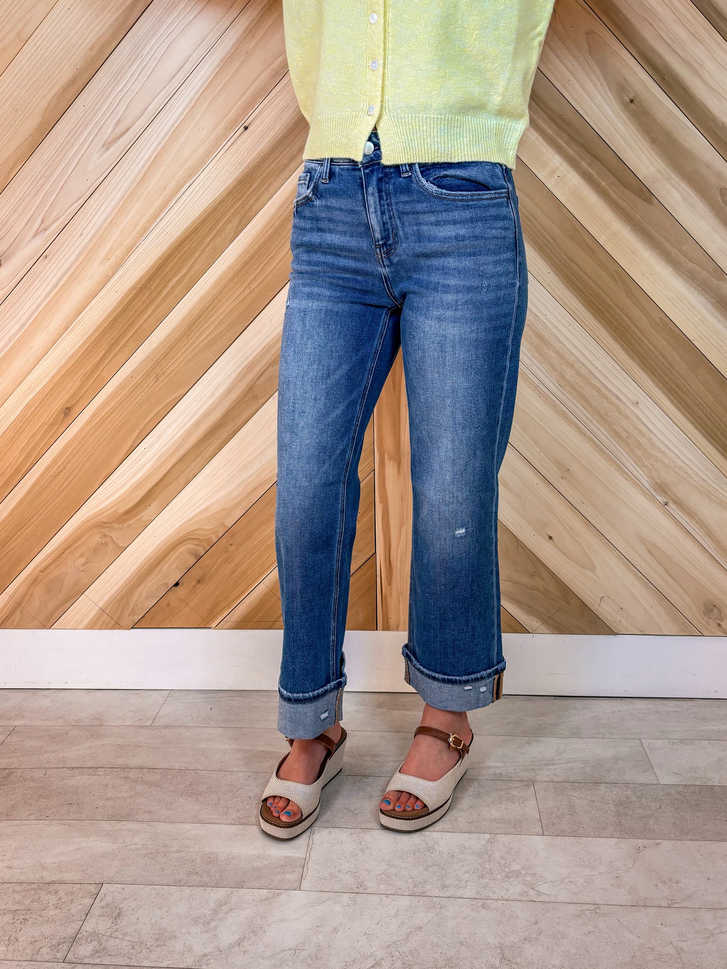 Meghan Cuffed Crop Jeans