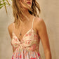 Twist Front Tiered Floral Maxi Dress