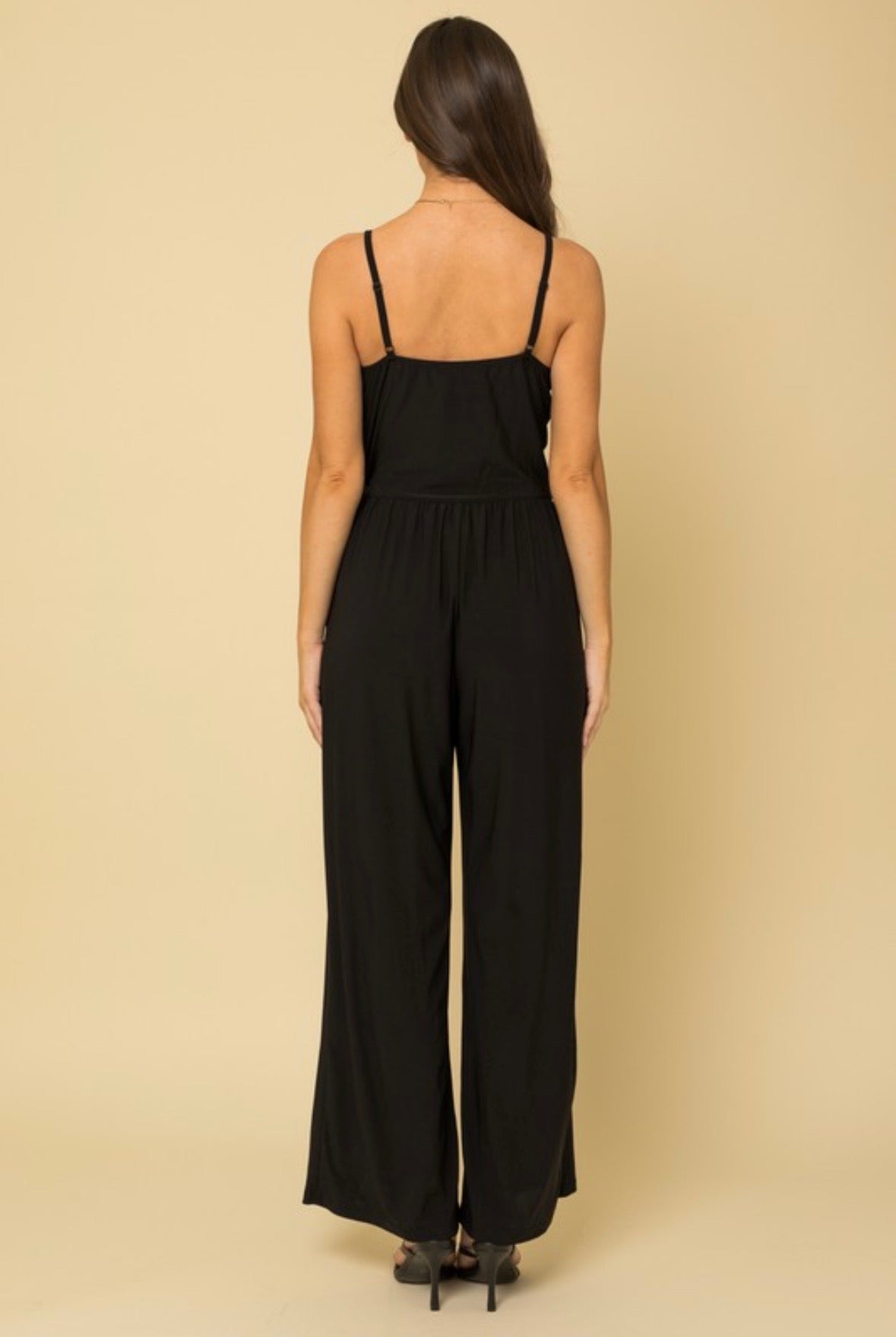 Spaghetti Strap Side Tie Jumpsuit