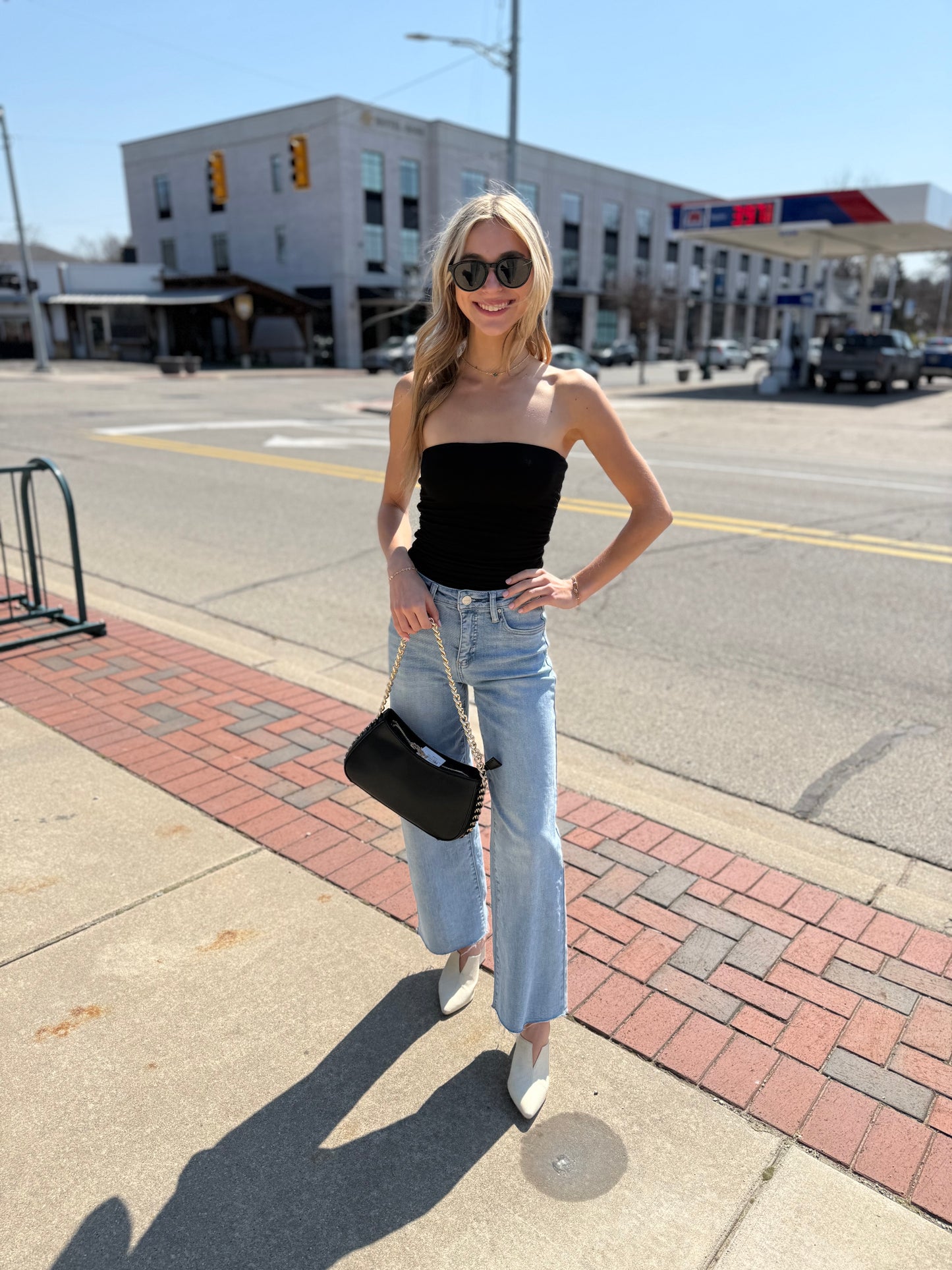 Strapless Scrunch Top