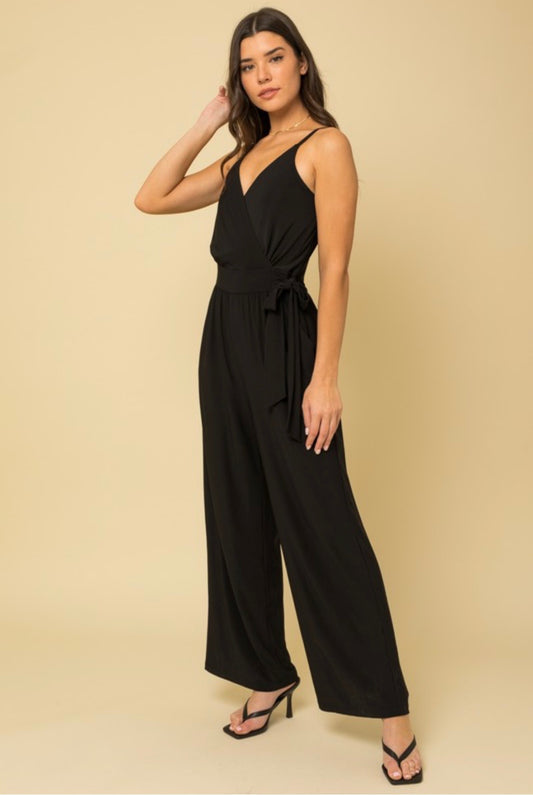 Spaghetti Strap Side Tie Jumpsuit