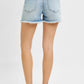 High Rise Fray Hem Shorts