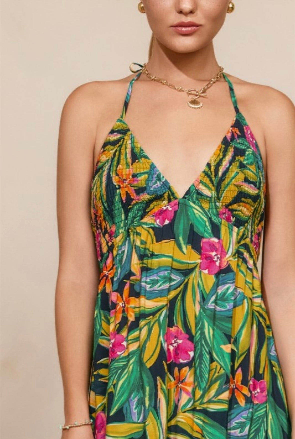 Botanical Halter Maxi