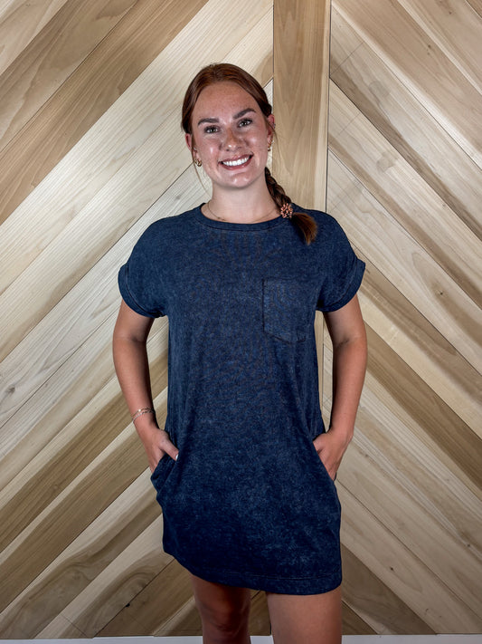 Acid Wash T-Shirt Dress