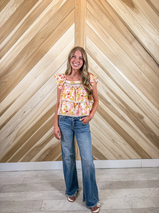 Cottage Rose Top