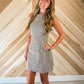 Pintuck Back Mini Dress
