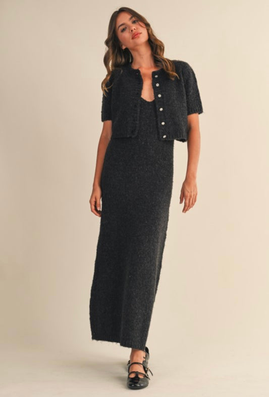 Sweater Dress & Cardigan Set