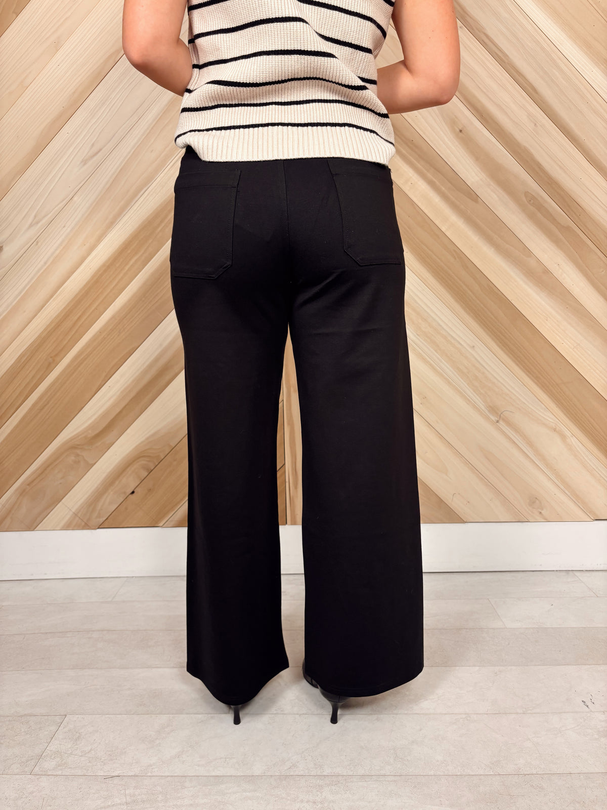 Black Front Pocket Dress Pants
