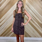 Button Down Suede Mini Dress
