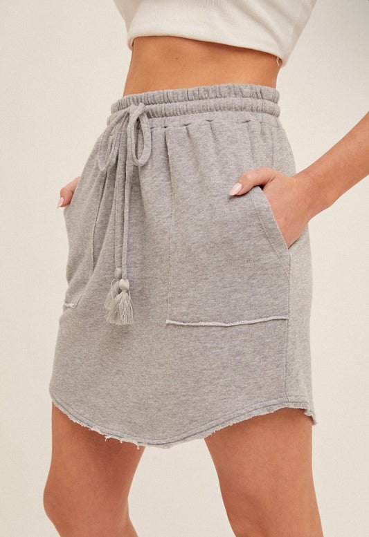 Elastic Sweat Skirt