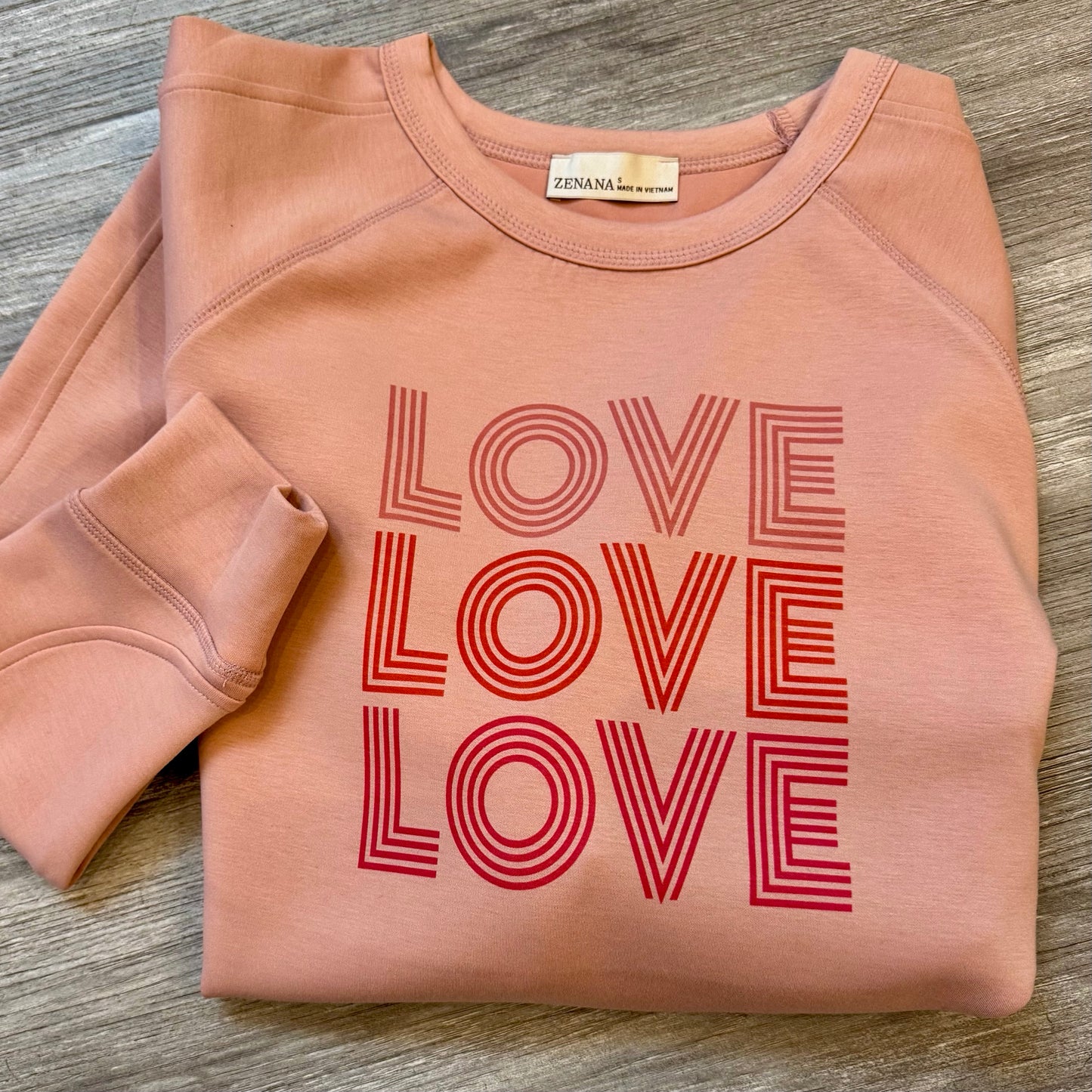Striped LOVE Crewneck