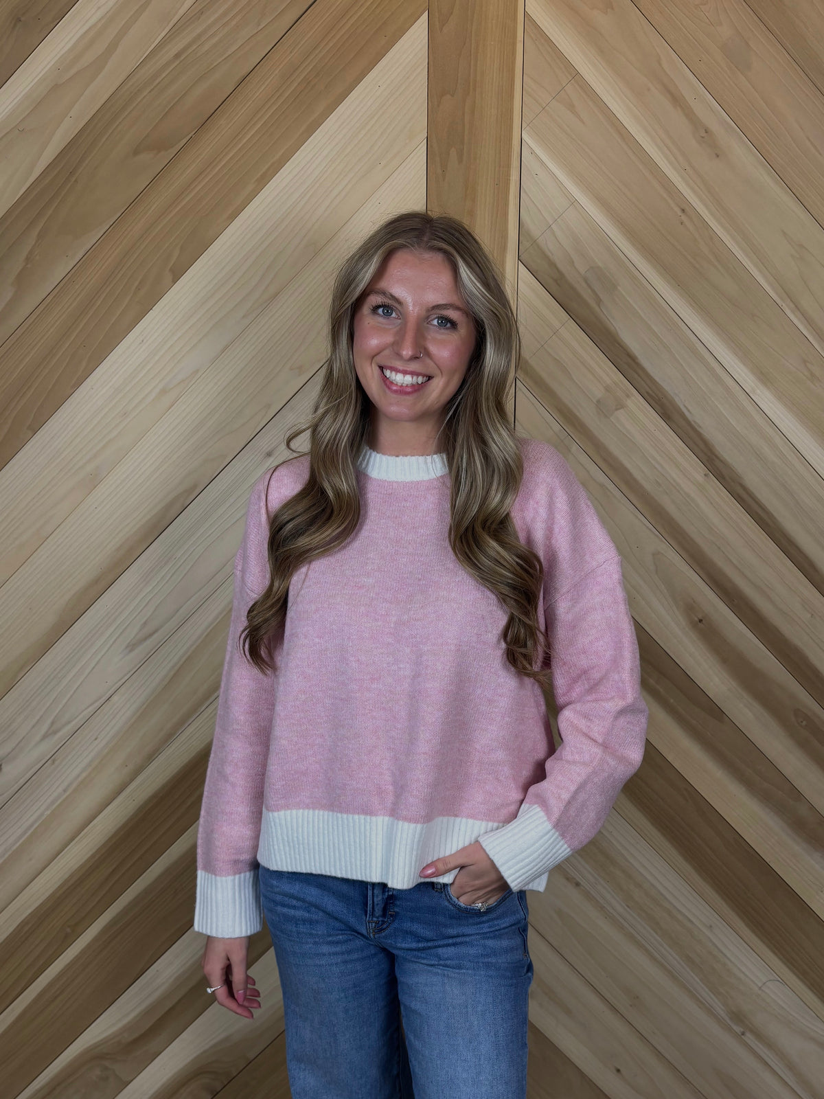 Contrast Trim Sweater
