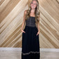 Embroidered Maxi Dress Two Colors