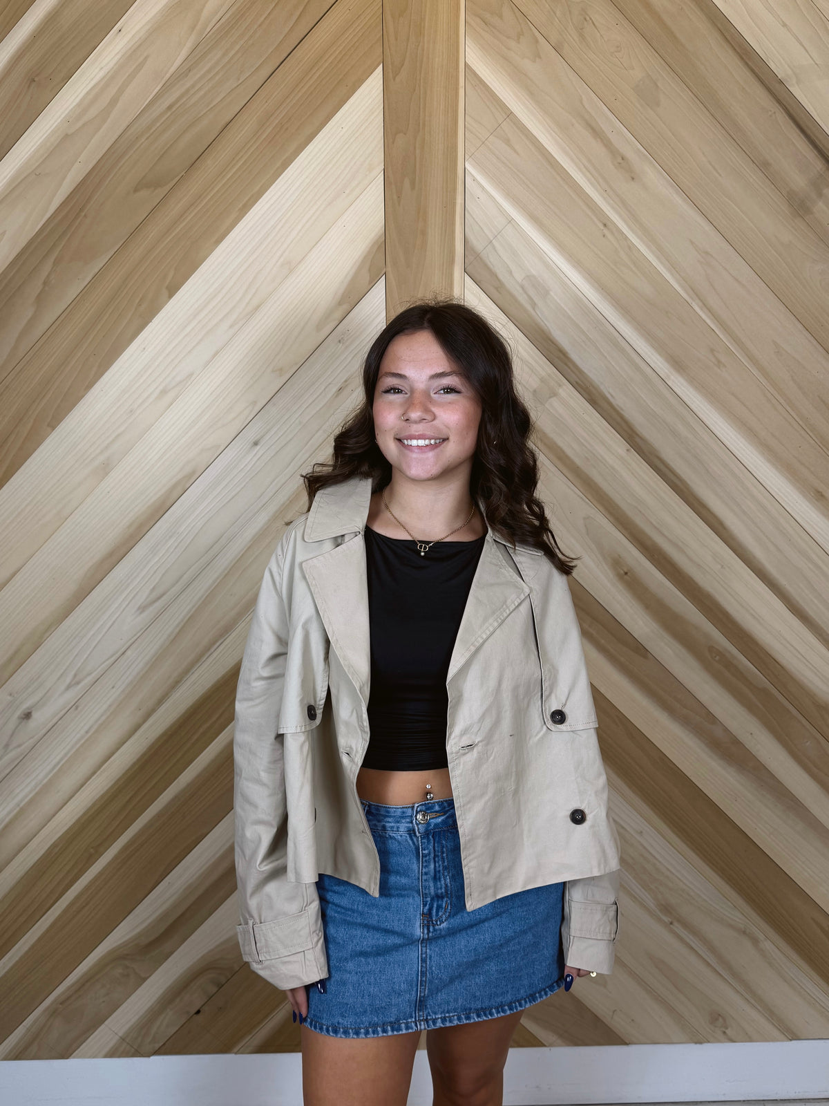 Cropped Trench Coat