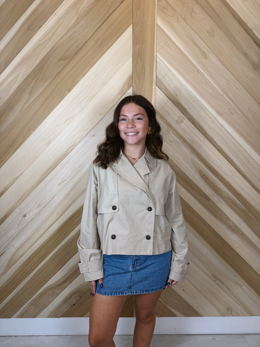 Cropped Trench Coat