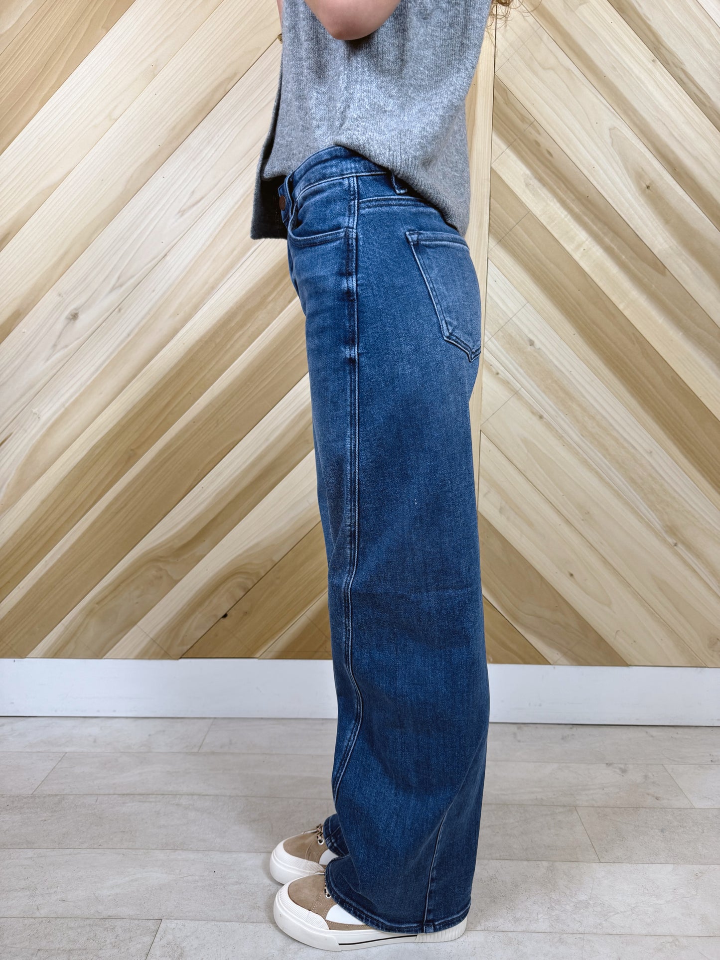 Dark Wash Barrel Jeans