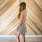 Pintuck Back Mini Dress