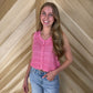 Pink Button Down Vest