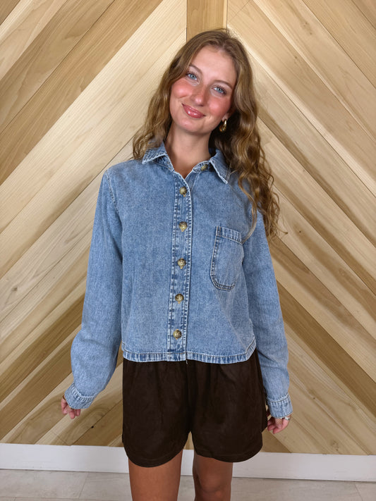 Denim Boxy Top