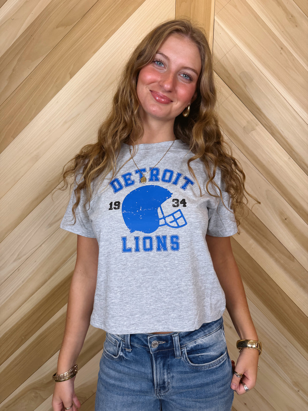 Detroit Lion Cropped Tee