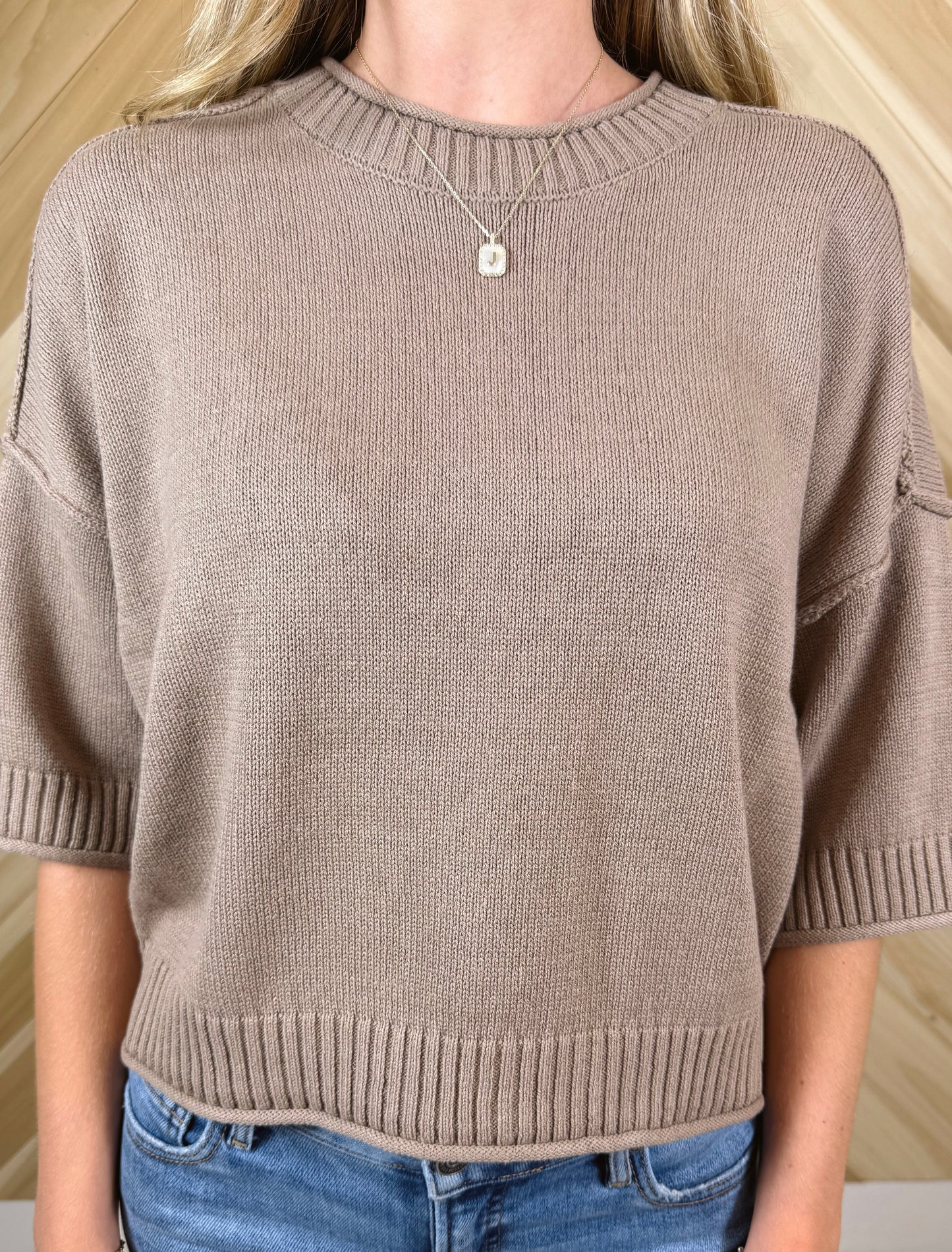 Drop Shoulder Short Sleeve Pullover