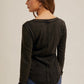 Wide Boat Neck Ribbed Top (2 Colors)