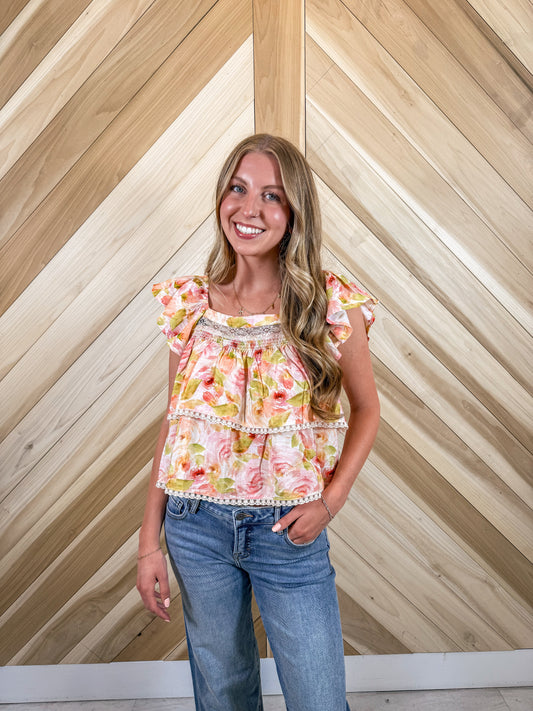 Cottage Rose Top