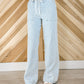 High Rise Stripe Drawstring Pants