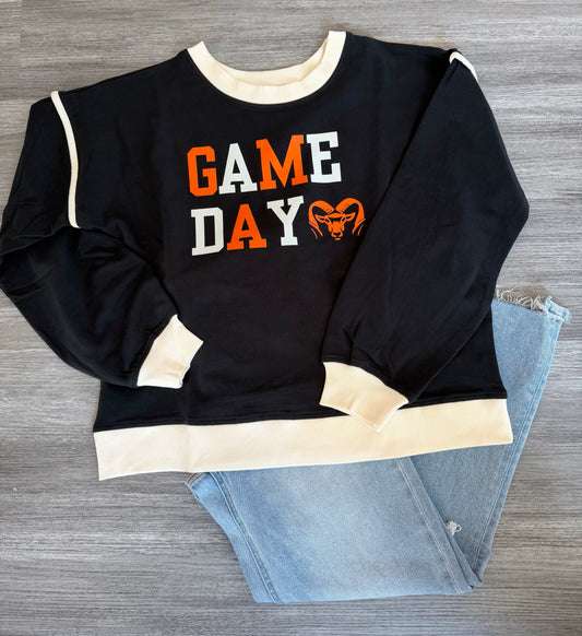 Game Day Contrast Crewneck