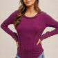Wide Boat Neck Ribbed Top (2 Colors)