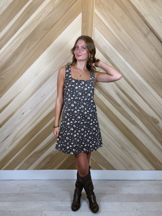 Floral Denim Dress
