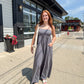 Flowy Wide Leg Cotton Knit Jumpsuit
