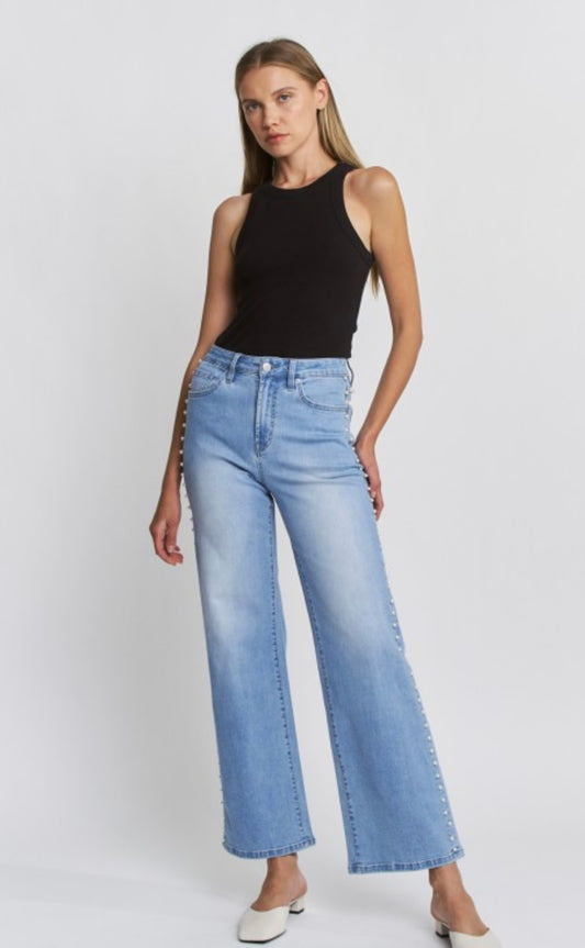 High Rise Pearl Jeans