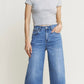 High Rise Crop Frayed Hem Jeans