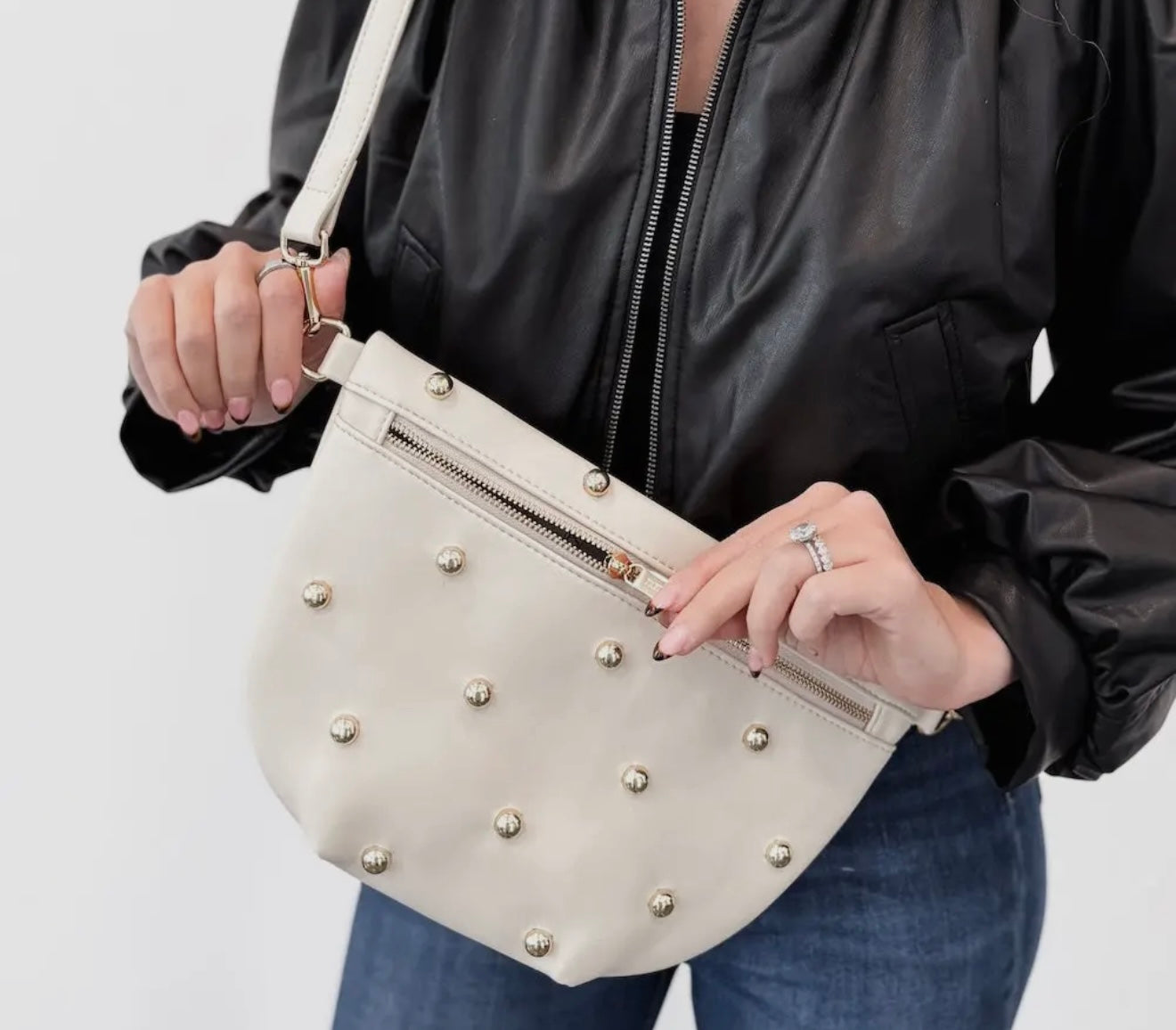 Westlyn Gold Stud Bum Bag