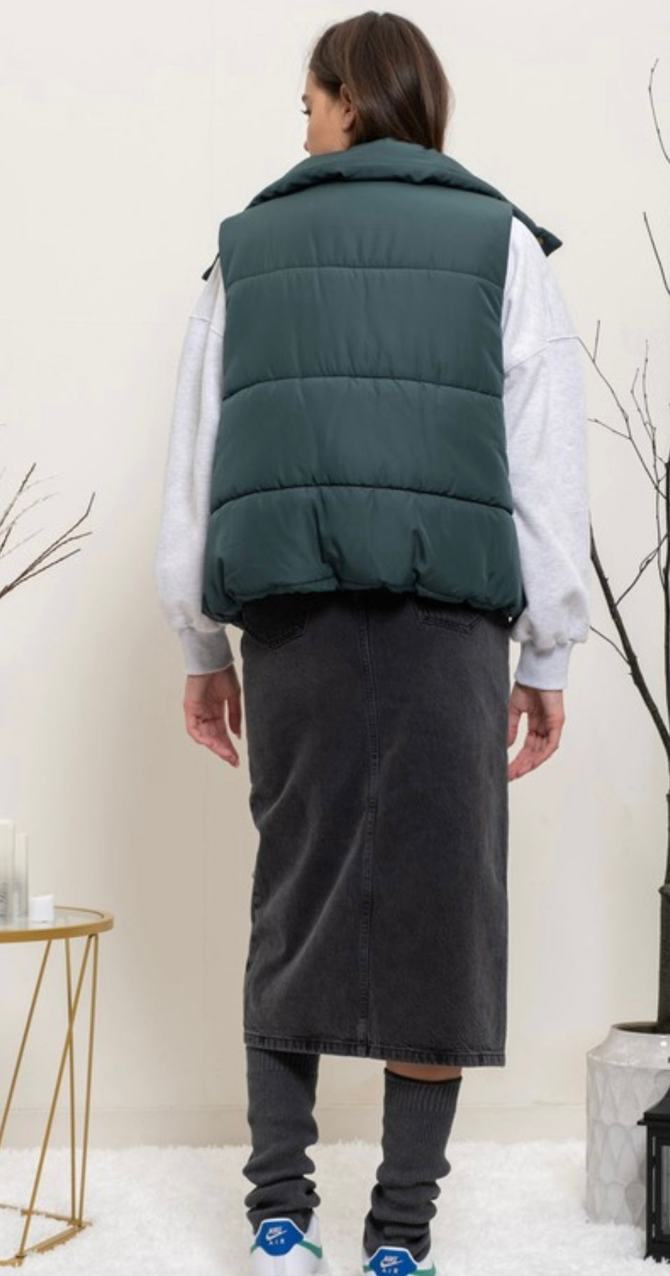 Solid Puffer Vest