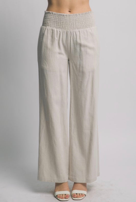Wide Leg Linen Pants