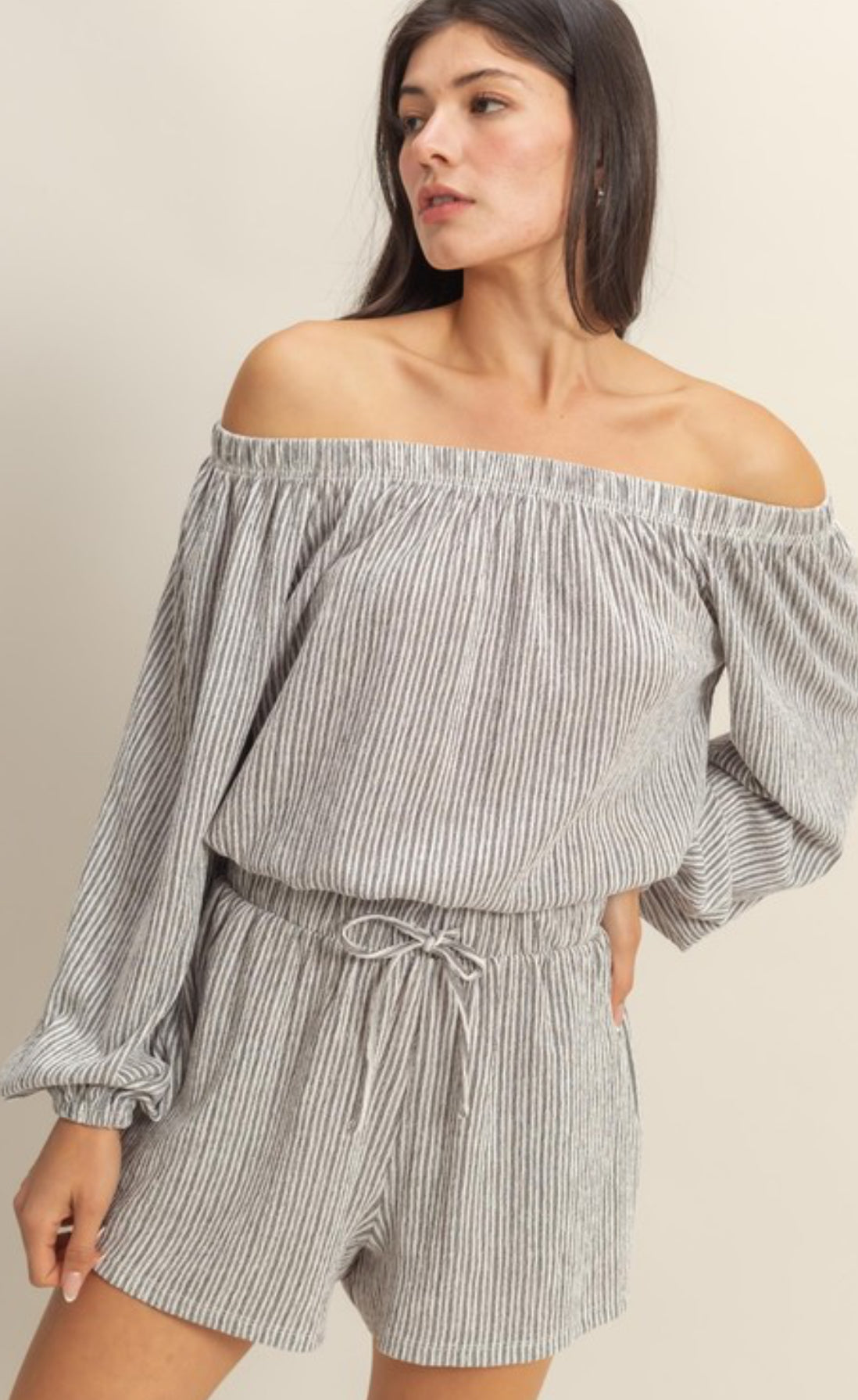 Off the shoulder top and shorts set