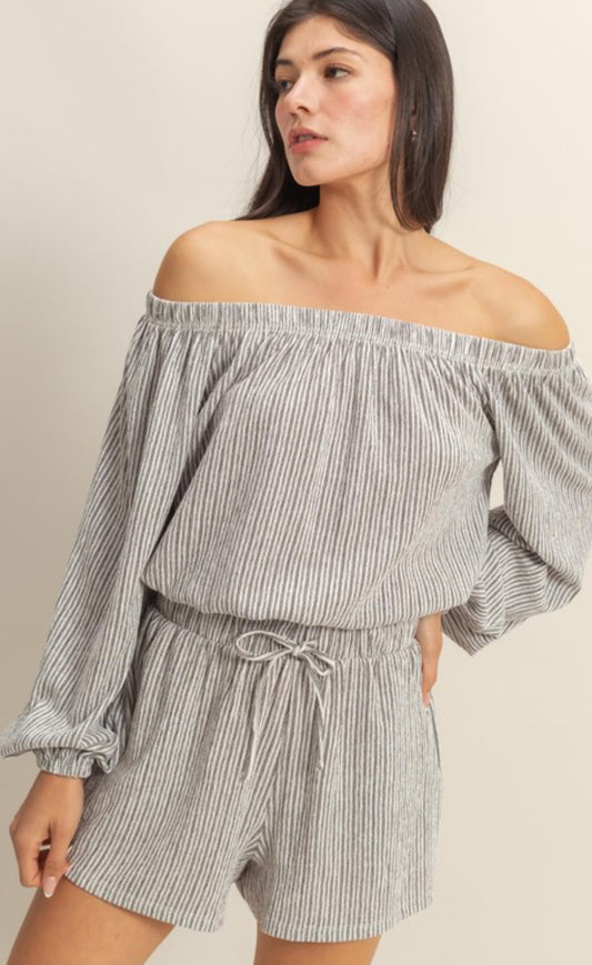 Off the shoulder top and shorts set