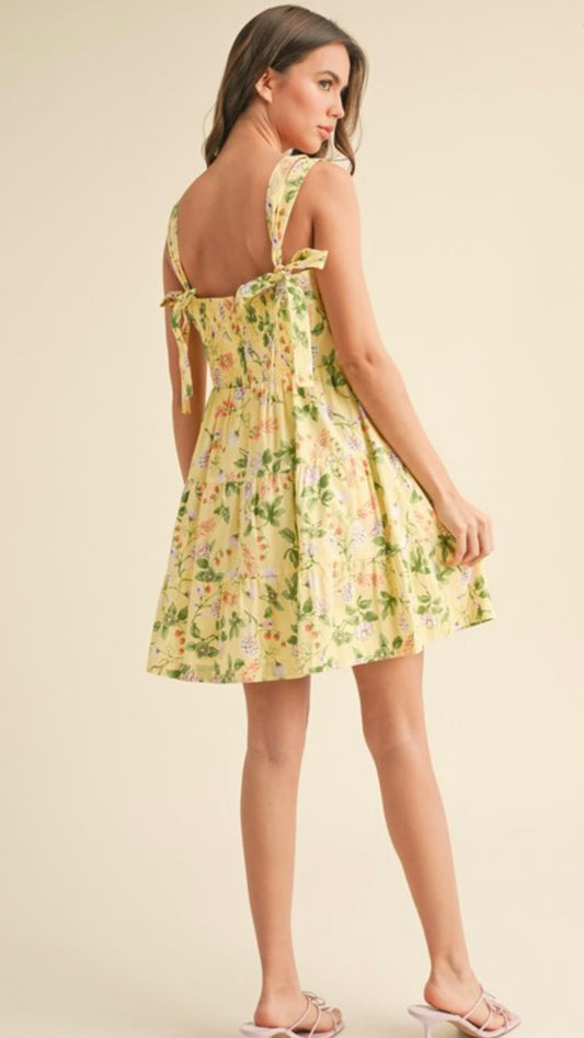 Floral Tiered Mini Dress