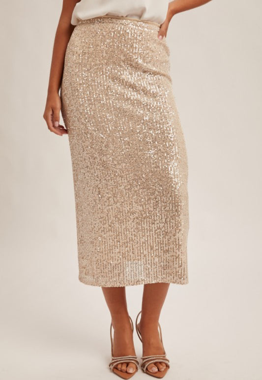Sequin Maxi Skirt