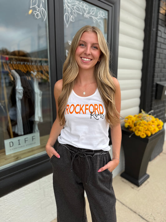 White Rockford Rams Tank